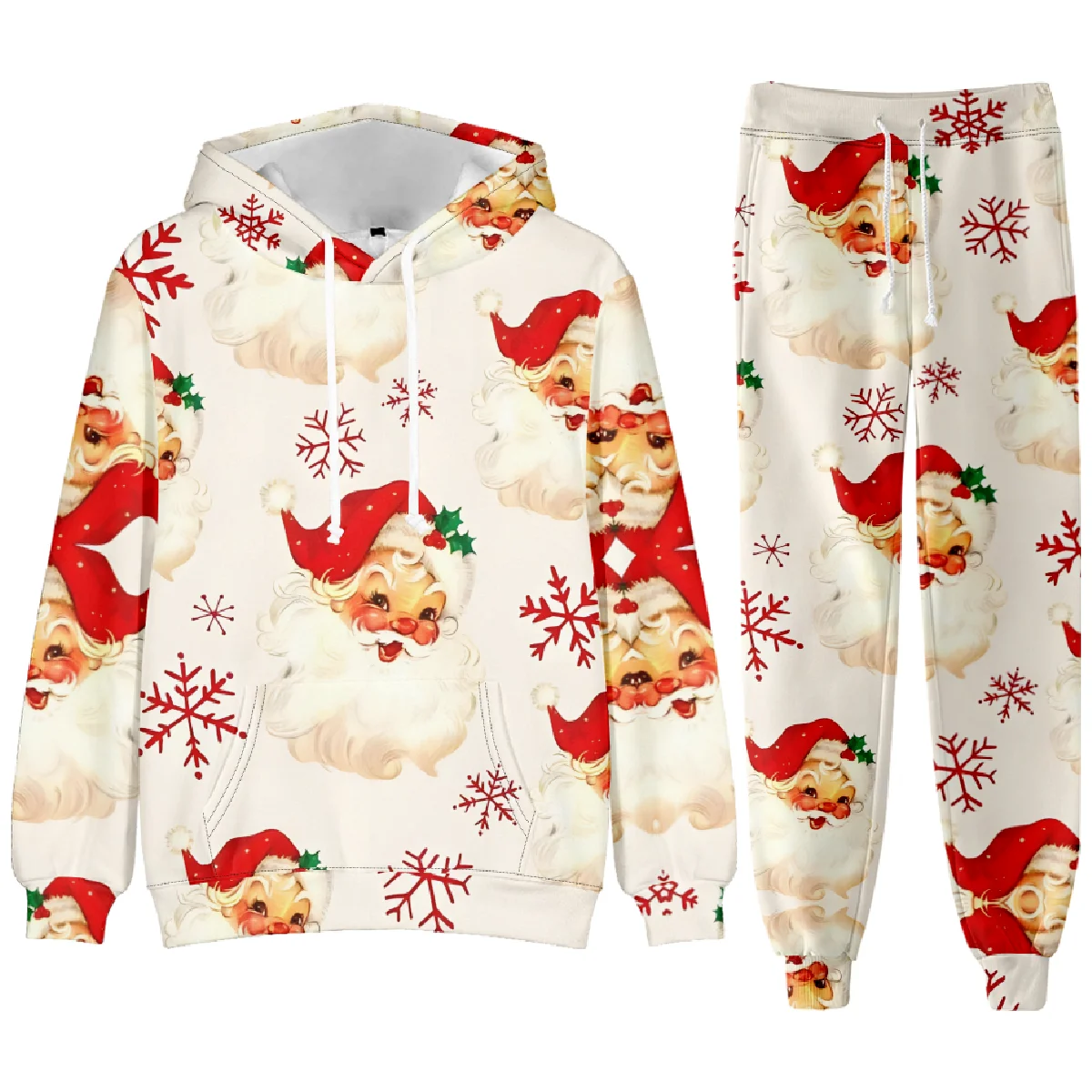 

Осенне-зимний мужской комплект с капюшоном. Мужская забавная уличная спортивная толстовка с рождественским принтом. Быстросохнущий и дышащий комплект с капюшоном.