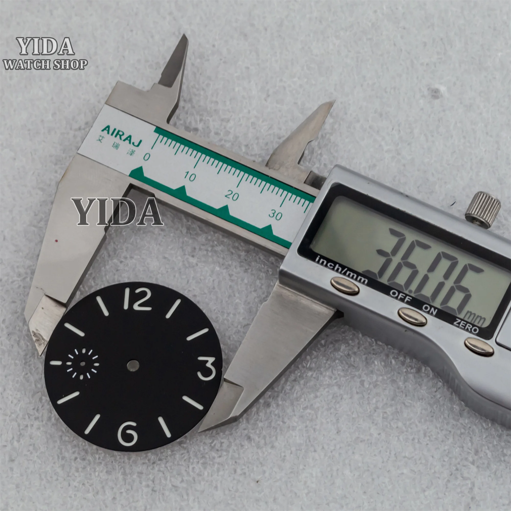 36 مللي متر PAM ساعة الطلب الأخضر مضيئة خمر الوجه ل ETA 6497/6498 ST3600 ST3620 سلسلة دليل لف حركة وزارة الدفاع استبدال