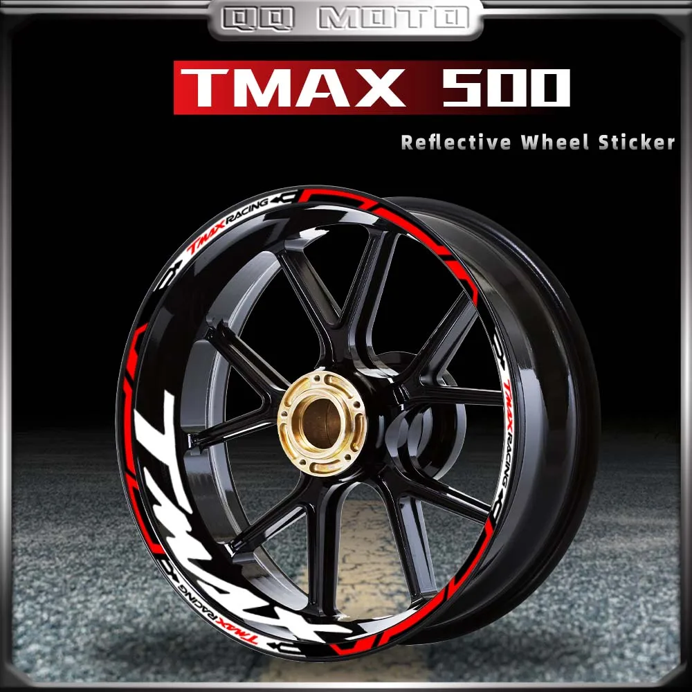 

Для Tmax 500 530 560 tmax 530 светоотражающая наклейка на обод колеса мотоцикла, ступица скутера, полосатая лента, наклейка, аксессуары, водонепроницаемая