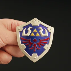 Zelda Legend Hailia Shield Keychain Tears of The Kingdom Link Hero Metal Key Ring Model Game Peripheral Gift Toy for Boys