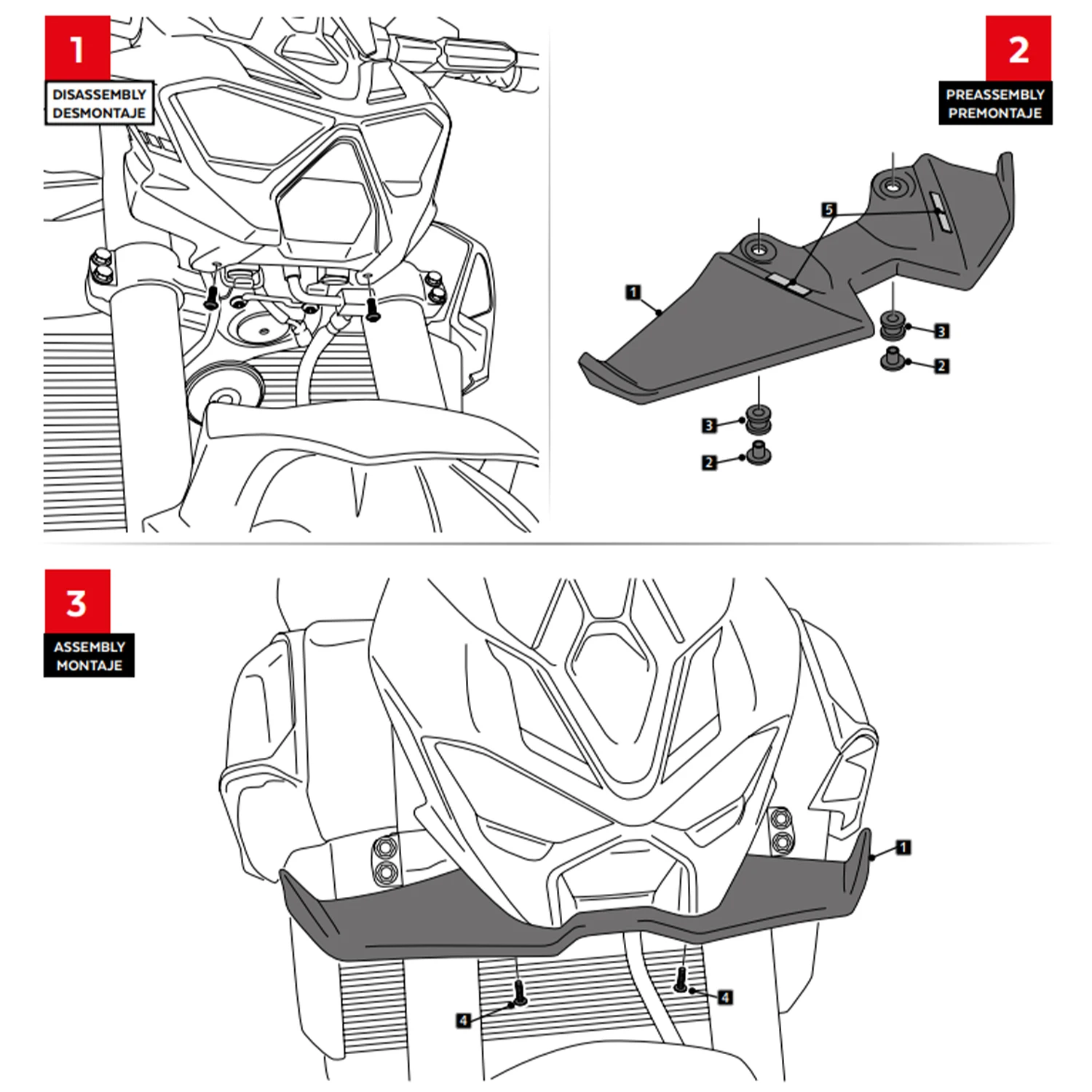 Spoiler anteriore per Kawasaki Z900 Z 900 SE Z900SE 2025 Labbro anteriore Downforce Aerodinamica Carenatura Winglet Kit Accessori moto