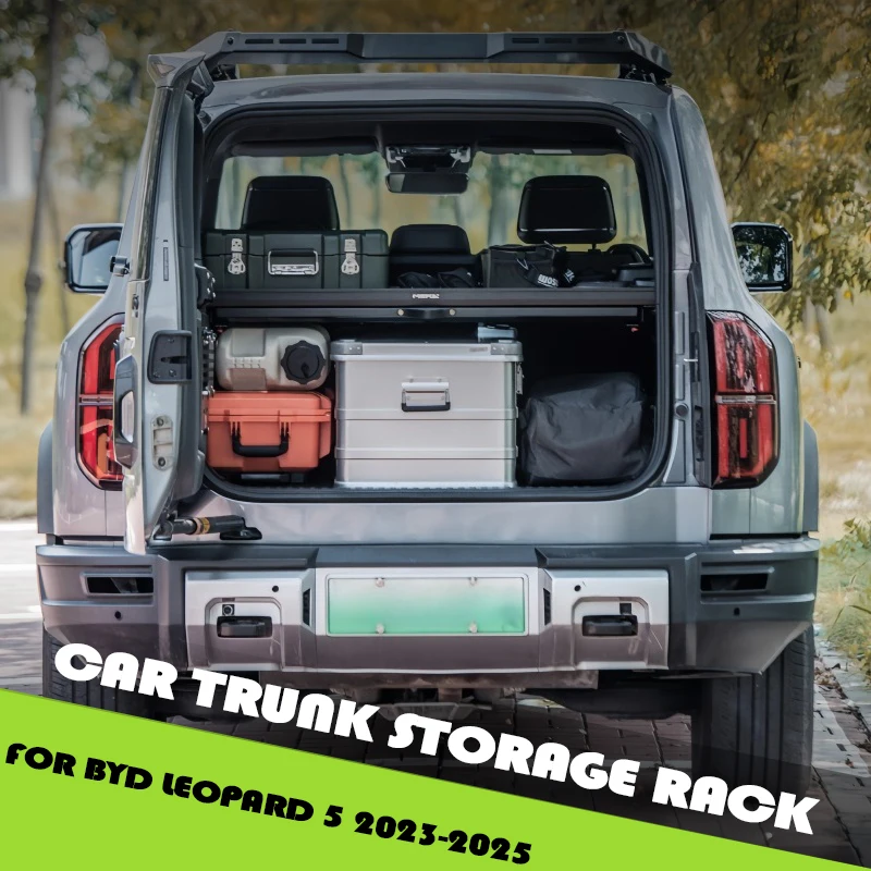 Car Trunk Storage Rack Fit for BYD Leopard 5 2023-2025 High Quality Modified Car Trunk Tactical Table Car Interior Upgrade Parts