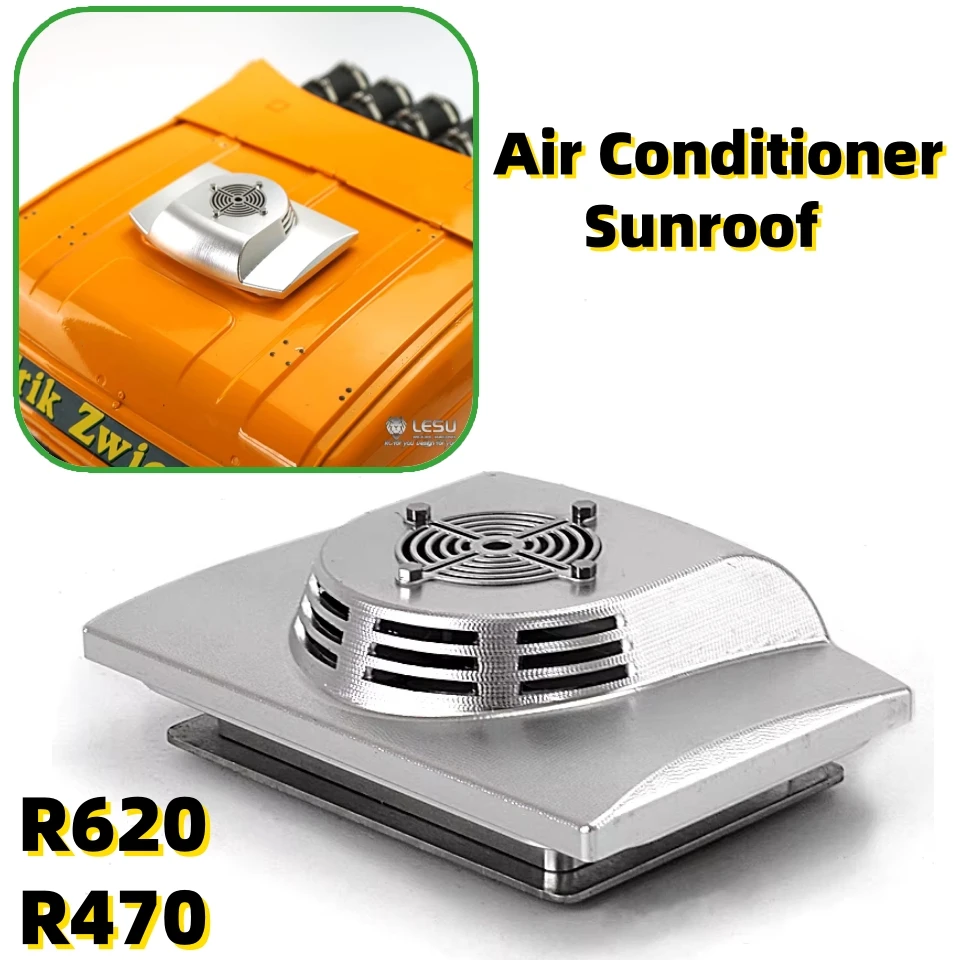 

Air Conditioner Sunroof Decorate Simulation G-6211 Aluminum Alloy For 1/14 Tamiya RC R620 R470 Romote Control Trailer Tipper