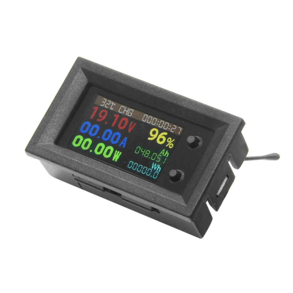 DC7~200V Bidirectional Coulombmeter 9-In-1 Multifunctional Tester Display Voltage Current Power, Temperature Time And So On