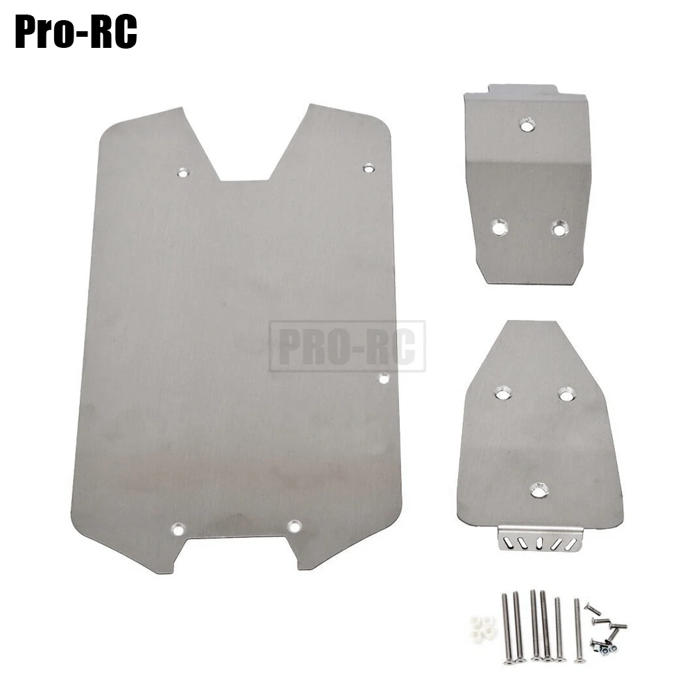 1Set Metal Stainless Steel Chassis Armor Skid Plate for Arrma 1/10 Granite Senton Big Rock Vorteks Typhon Rc Car Upgrade Parts