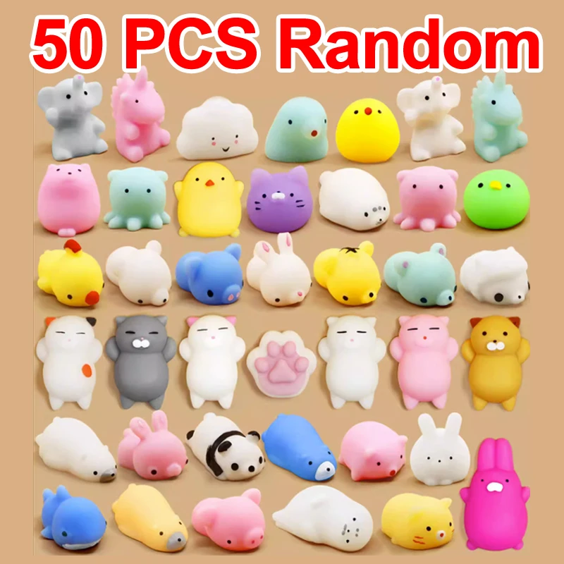 50-5PCS Kawaii Squishies Mochi Squishy Toys For Kids Antistress Ball Squeeze Party Favors Stress Relief Toys Birthday Gift j51