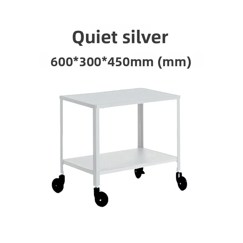 Colorful Double-Layer Mobile Side Table Rolling Dining Cart Sofa Coffee Table Home Living Room Party Drink Organizer