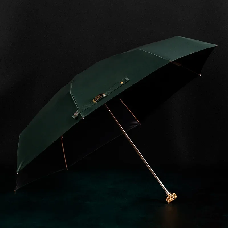 Top Grade Luxury Mini Five Folding Umbrella Rain Women Portable UV Protection Small Sun Umbrella Patio 8K Pocket Parasol UPF50+