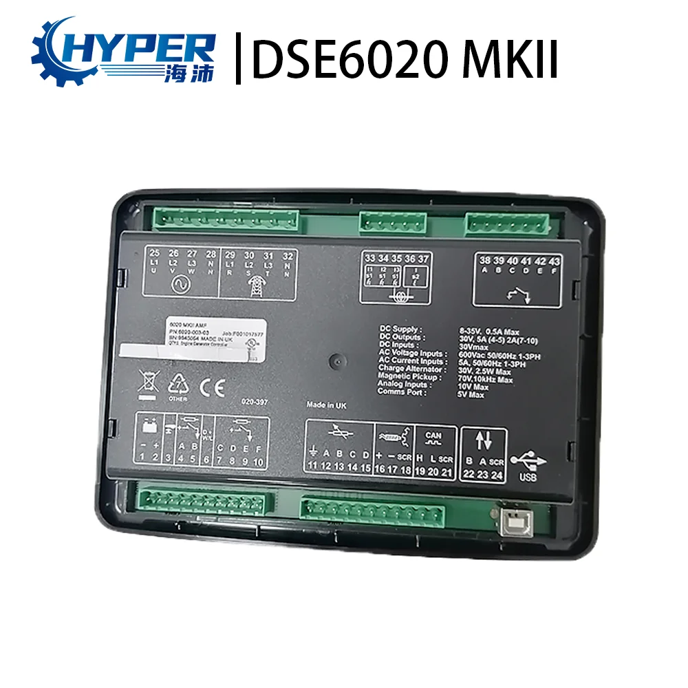 Deep Sea DSE6020 Original AMF Diesel Generator Controller Module LCD Auto Start Mains Failure Control Panel Board Parts 6020 MK2