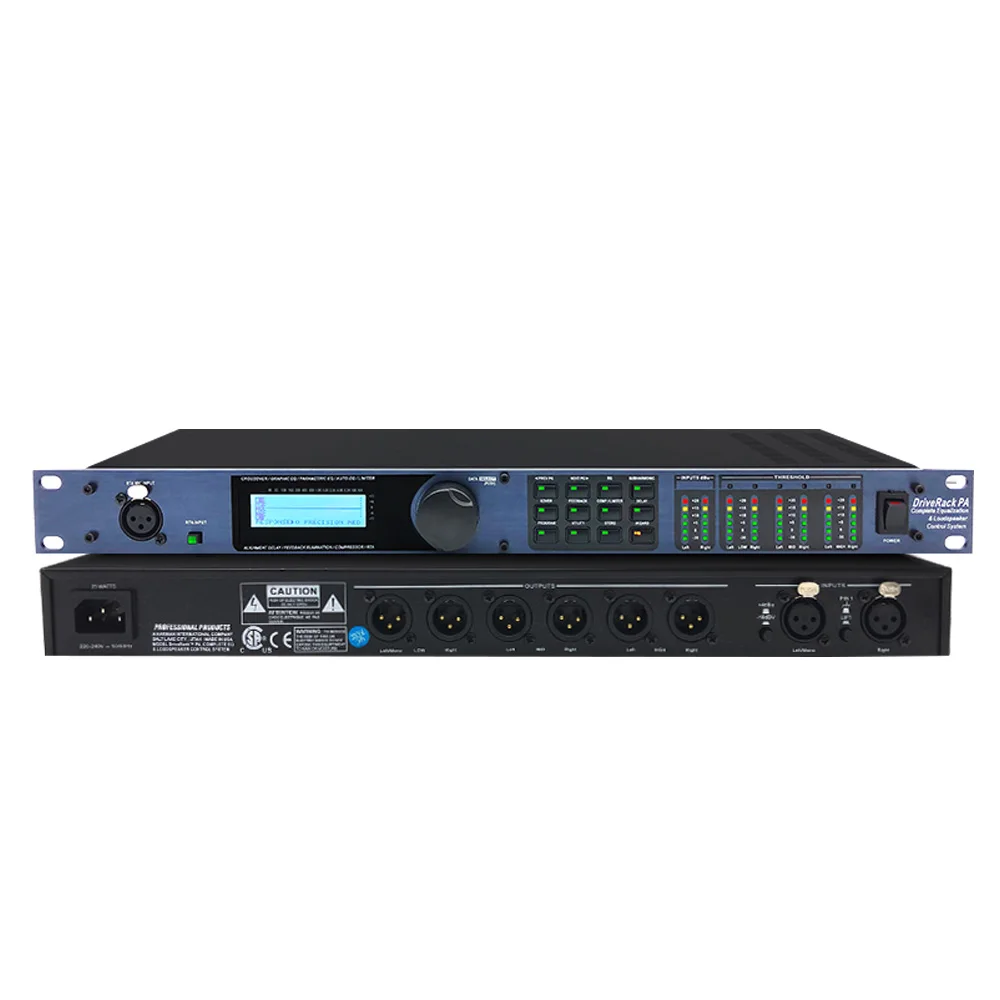 

PA 2 in 6 out professional grade multi-function digital audio processor stage performance reverb equalizer