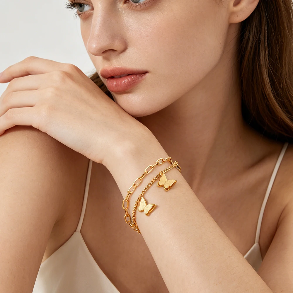 Damenarmband Trendiger Edelstahlschmuck 2026 Italienisches Charm-Armband Kostenlose Lieferung Artikel für Damen Frauenaccessoires – Detail 1