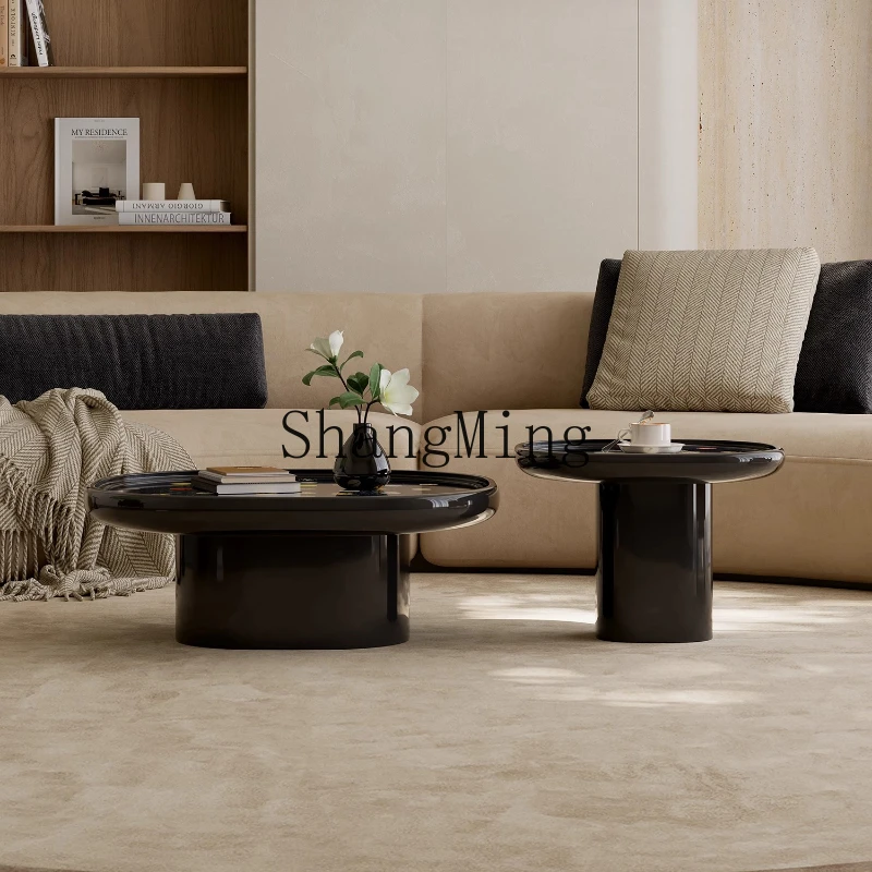 

ZYY household black coffee table combination living room modern minimalist artistic sense simple storage coffee table