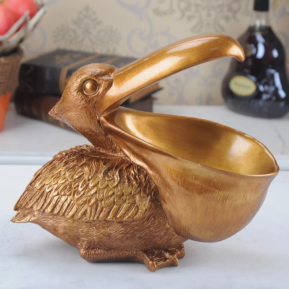 Big Mouth Bird Statue Door Key Porch Wine Cabinet Storage Box Home Decoration Toucan Resin Sculpture Bird Art Ornament Gifts
