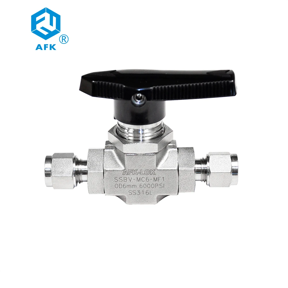 6000psi Instrument Stainless Steel Ball Valve High Pressure High Pressure 2 way Valve