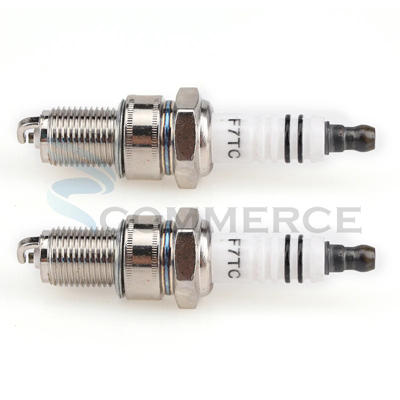 2 Pcs Spark Plugs F7TC for Gasoline Machinery 4 Stroke Engine GX120 GX160 GX200 GX240 GX270 GX340 GX390 Generator Lawnmower