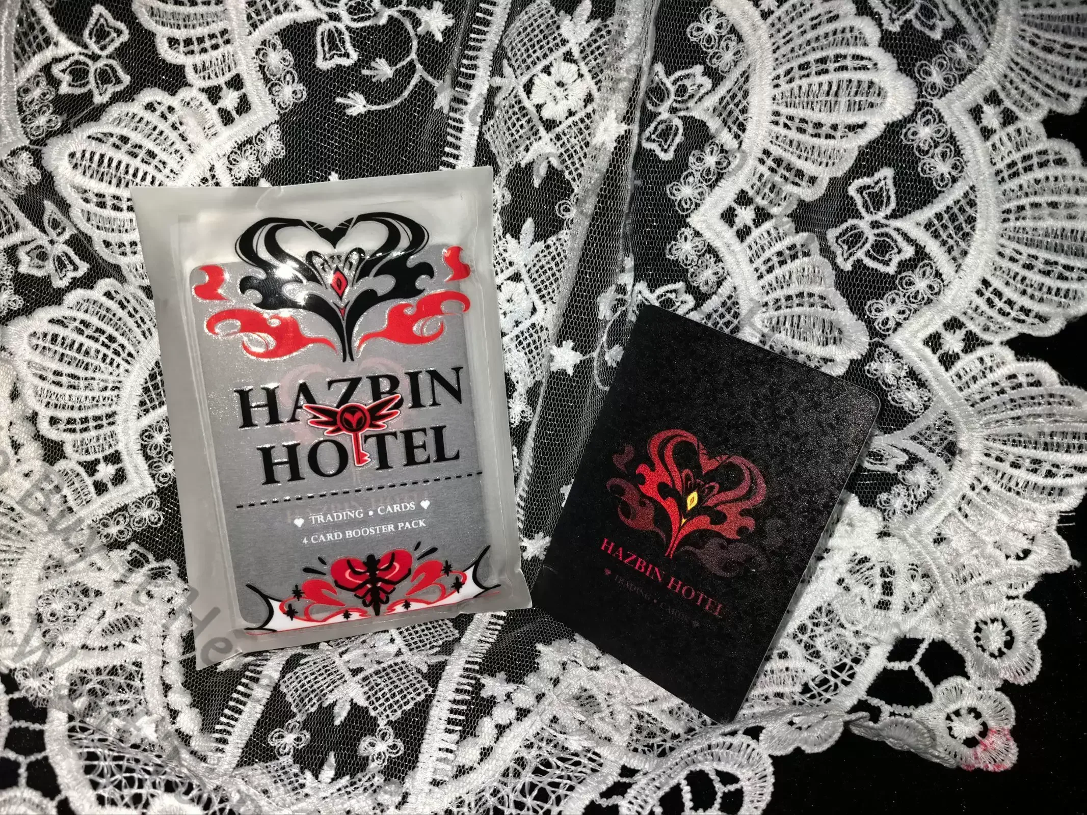Hazbin Hotel Alastor Vox Lucifer Morningstar Sir Pentious Lute Cosplay Anime Lesser Calorie Trading Card Collectible Cards Fans - view 3
