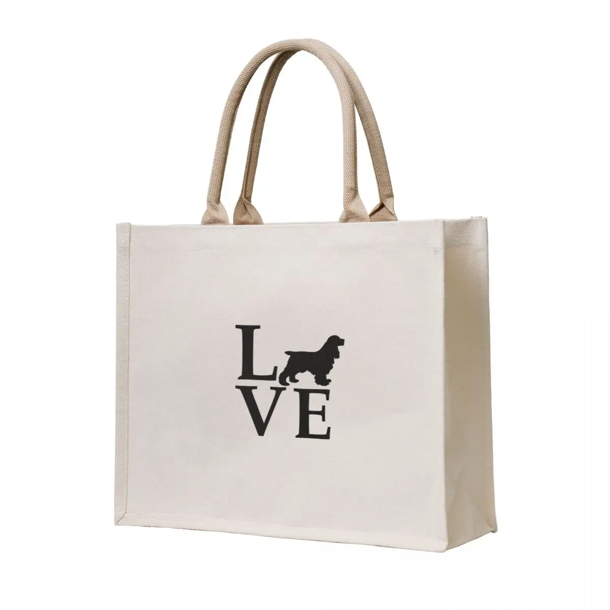 

Love cocker spaniel Tote Bag foldable reusable bag custom fabric bag bags woman 2025
