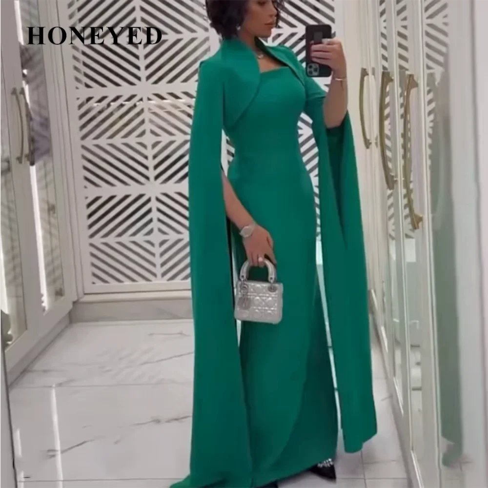 HONEYED 2023 Long Sleeves Jackets Prom Dresses for Saudi Arabia Women Strapless فساتين للحفلات الراقصة Celebrity Evening Gowns