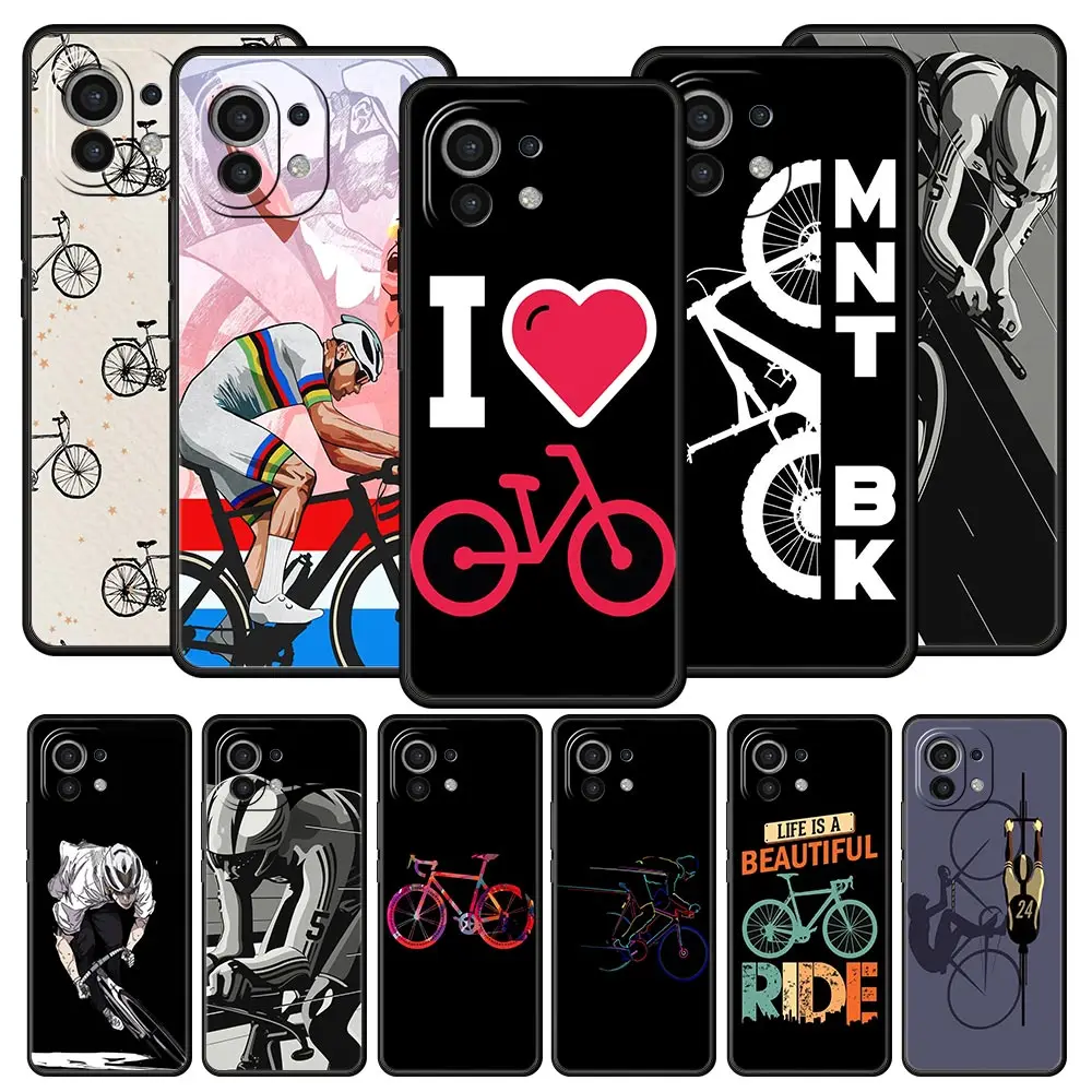 Phone Case For Xiaomi Mi 15 14 13 12 11 Lite 14T 13T 12T 11T Pro Poco X6 X5 M3 X3 Pro F5 F4 Cover Mountain Bike Cycling art