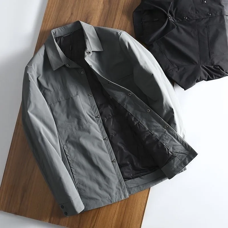 

Модный хлопковый тюнер, мужская повседневная деловая теплая универсальная хлопковая мужская одежда с воротником, универсальное пальто-джат