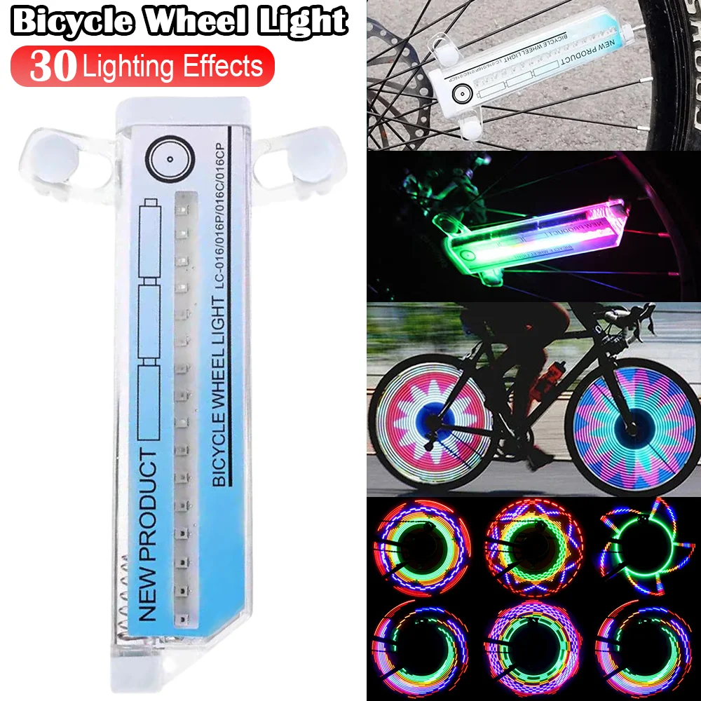 

Bicycle Tire Light LED Spoke Lamp for Cycling Wheel Flash Warning Night Riding Double Sided Waterproof Outdoor Bike Accessories