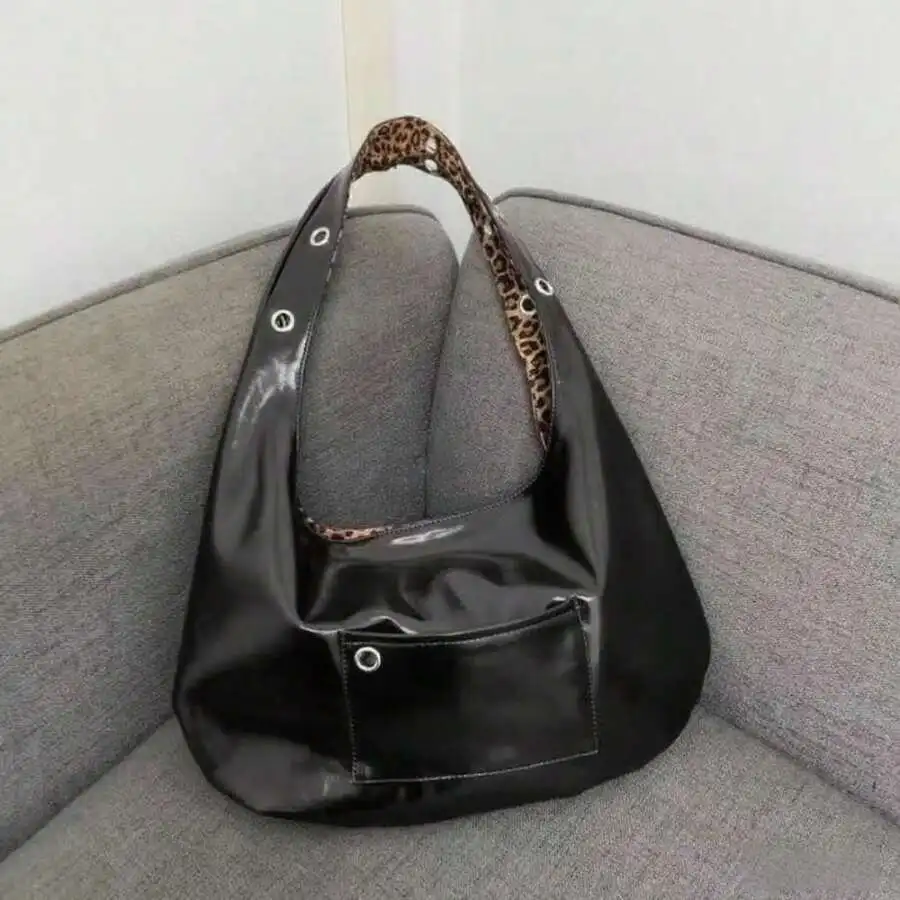 

Leopard Print Reversible Hobo Tote Bag Large Capacity Shoulder Bag For Women