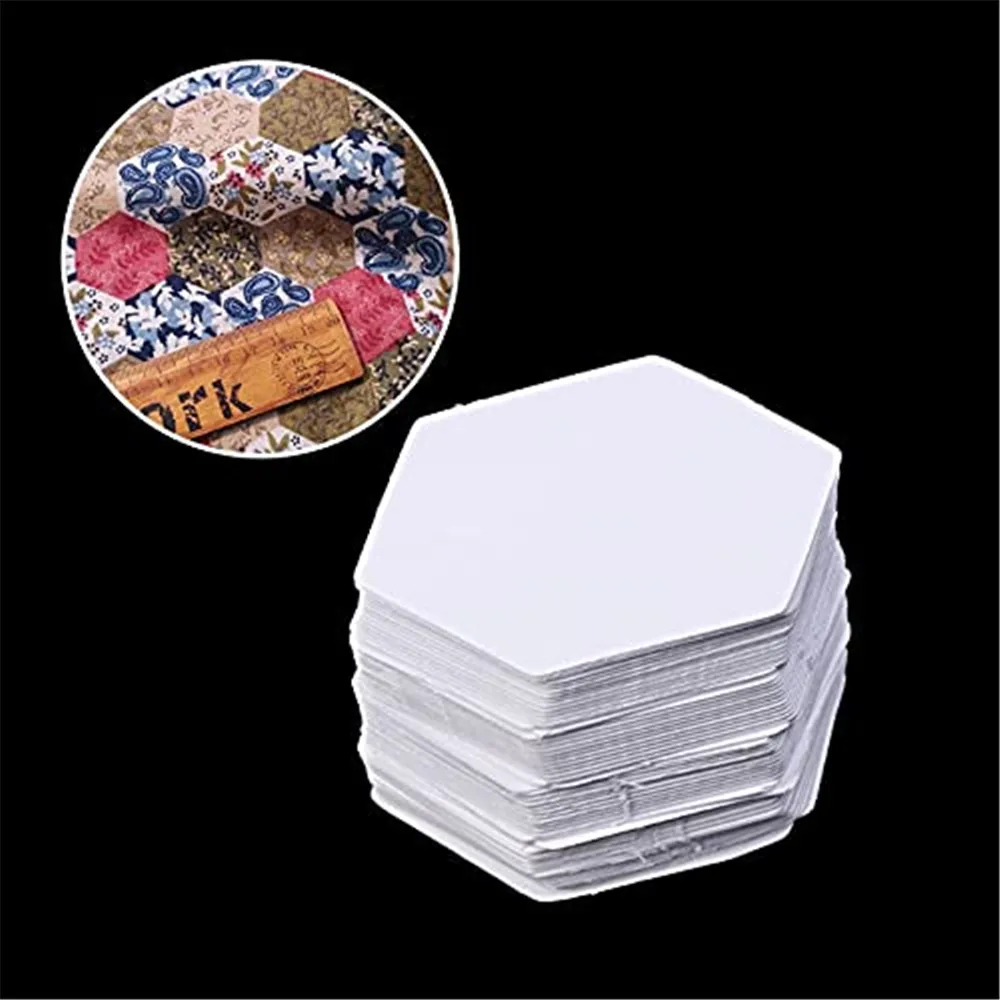 300 Stück sechseckige Papierquilt-Vorlagen, Papierstück, DIY-Patchwork, 12 mm, 22 mm, 26 mm – Detail 5