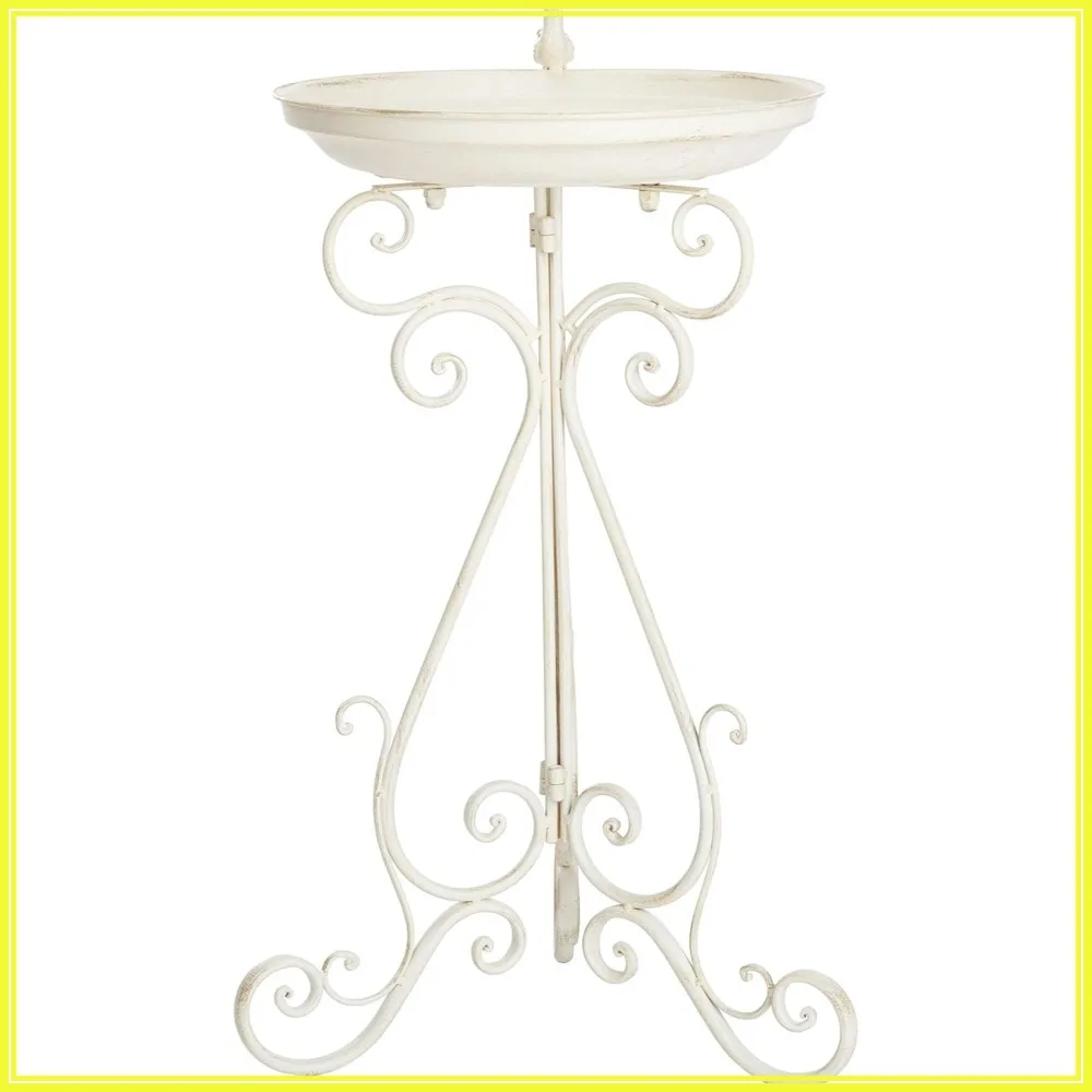 

Outdoor Bird Bath Ashlan Pearl White 29-inch Garden Water Fountain