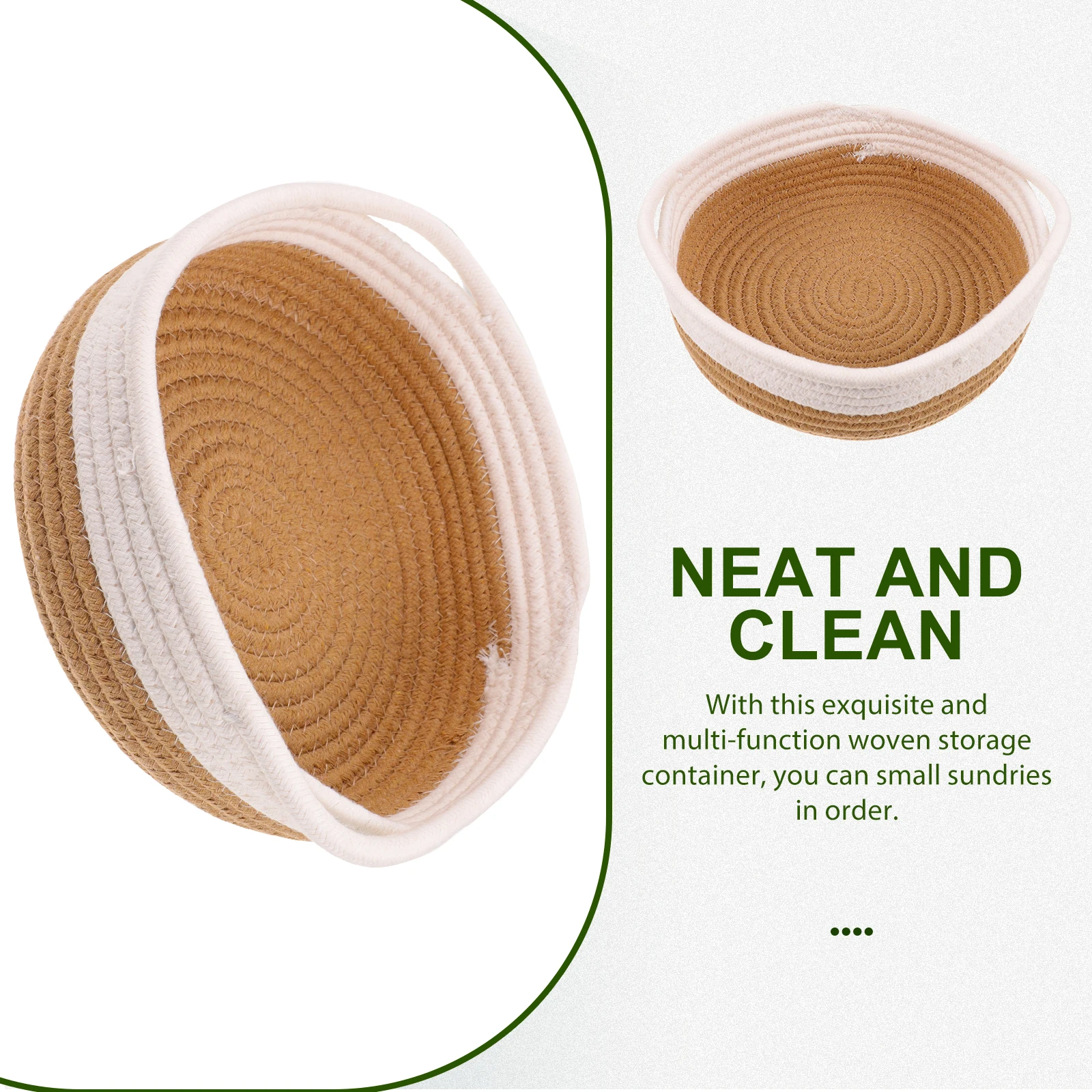 

Cotton Rope Woven Storage Basket for Keys Changes Buttons Remotes Makeup Desk Bedside ganzier Toy Container Sock Holder Large