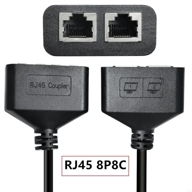 652F RJ45 Cat6 8P8C Female to 8Pins Screw Terminal Adapter for Cat5/6/7 Ethernet Extension and CCTV DVR Networking Connection