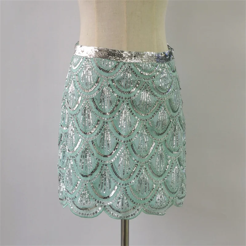 New Wave Hip Fish Scale Skirt Half Skirt Sequins Ocean Museum Mermaid Performance Beach Bikini Fish Scale Skirt