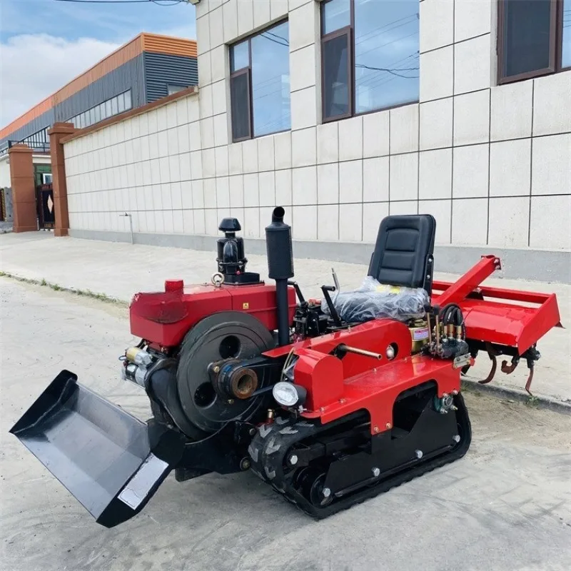 35 horsepower trenching, fertilizing and weeding machine, crawler pastoral management machine