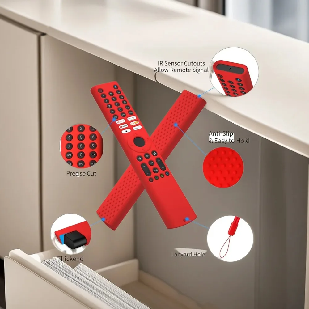 2025 Новый Xiaomi A Pro TV Remote Guardian: силиконовый защитный чехол — противоскользящий, предотвращающий потерю, комплексная защита