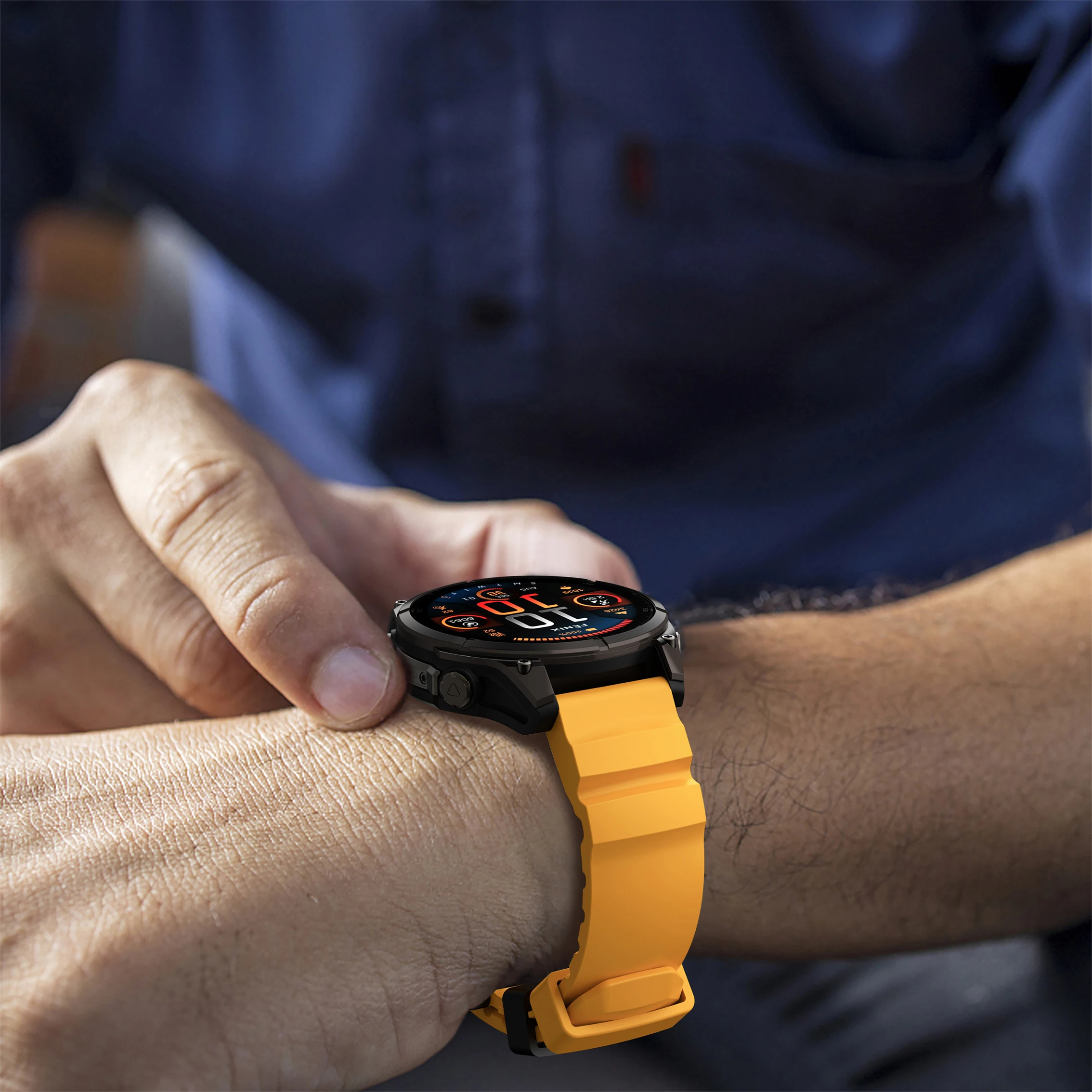 22 26 مللي متر حزام رياضي هاردمان للغارمين Fenix 8 7 7X PRO 6X 3 3hr 6x PRO Forerunner 965 حزام سيليكون ناعم مرن للرجال