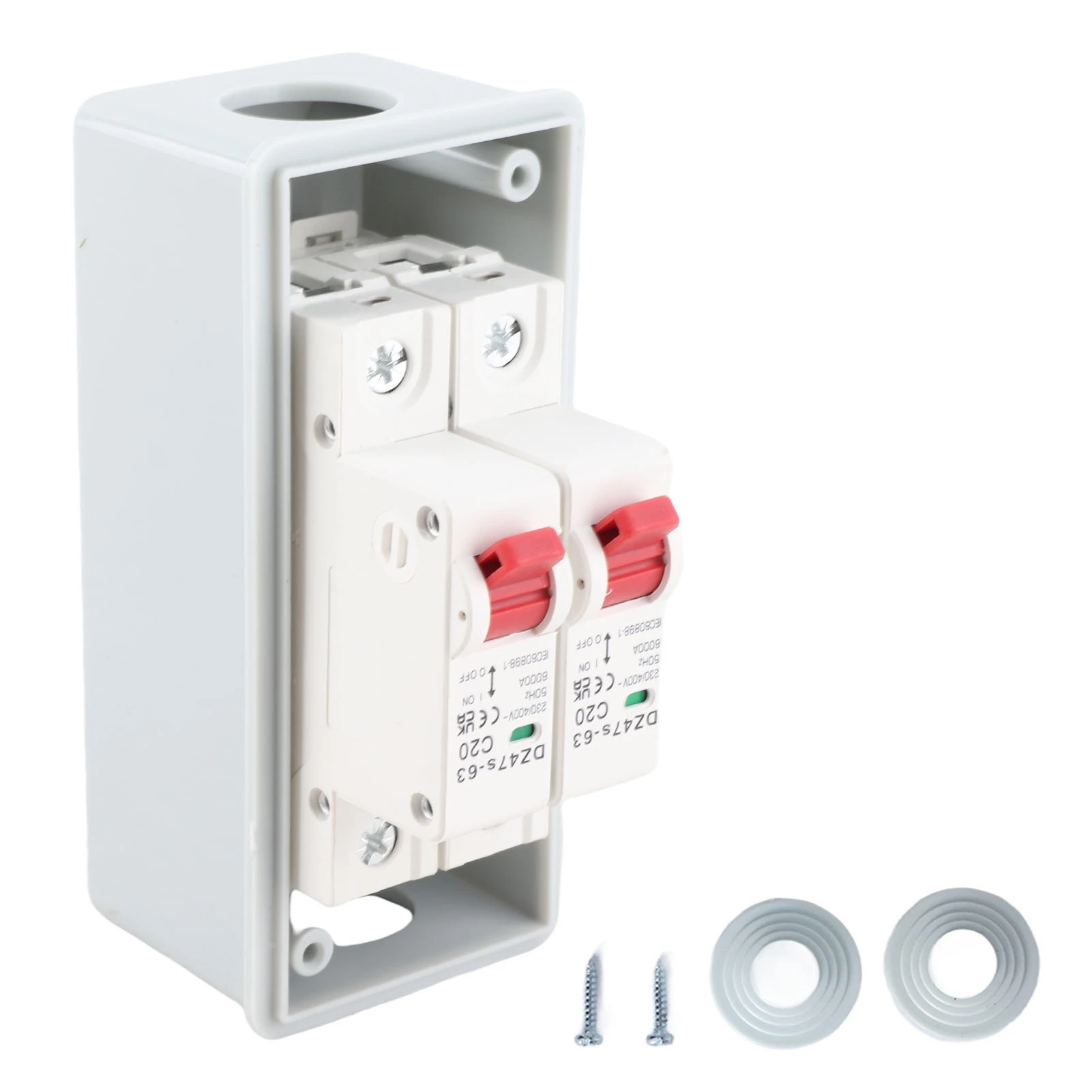

SG Outdoor Rainproof Distribution Box Power Circuit Breaker MCB C Type 2 Way AC 230V 400V