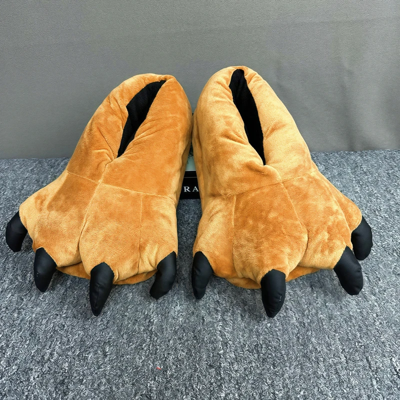 Disfraz de Cosplay de felpa para Halloween, zapatos peludos con pata de Animal, zapatos para niña y gato, bonito traje de peluche con pata de gato, calcetín para pie de Animal, regalo de Navidad