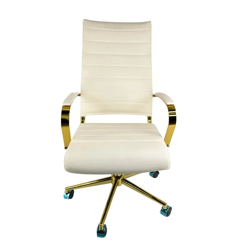 Hot Sales Luxury Leather High Back Low Price Gold Conference Executive Manager Office Chair in Home