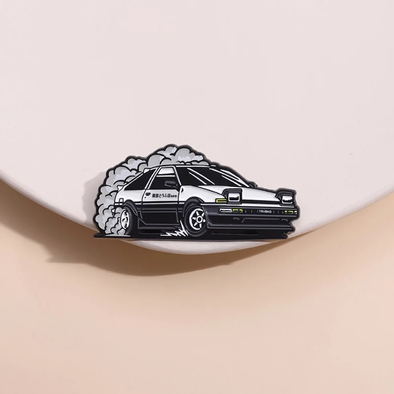 Car Racing Comics TV Animations Enamel Pins Cool Racing Driver Anime Metal Brooch Lapel Backpack Badge Jewelry Accessories