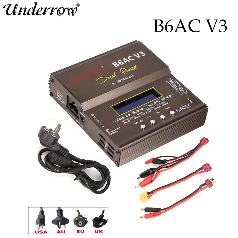 

Новое интеллектуальное цифровое балансировочное зарядное устройство IMAX B6AC V3 мощностью 80 Вт для RC-вертолетов, с функцией Re-Peak, для аккумуляторов NiMH, NiCD, LiHV, NiCd, PB, Li-ion