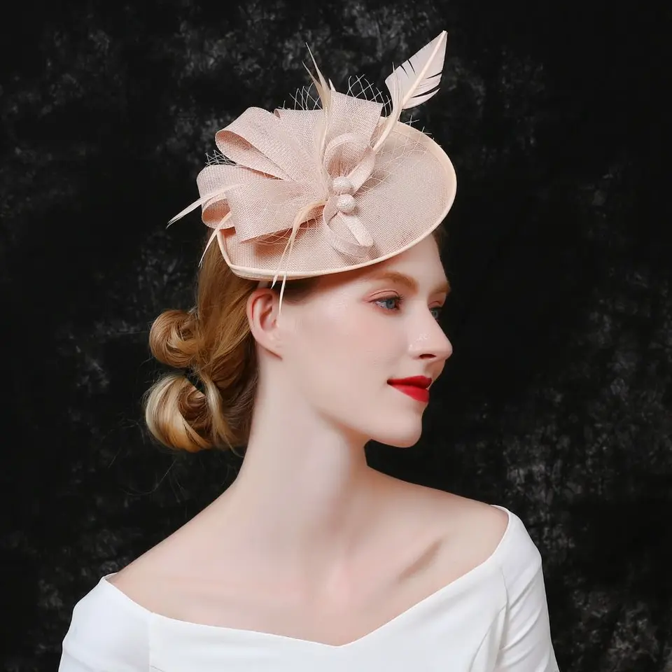 Vintage Wedding Flower Mesh Hair Band Fascinator Hat Tea  display picture 1