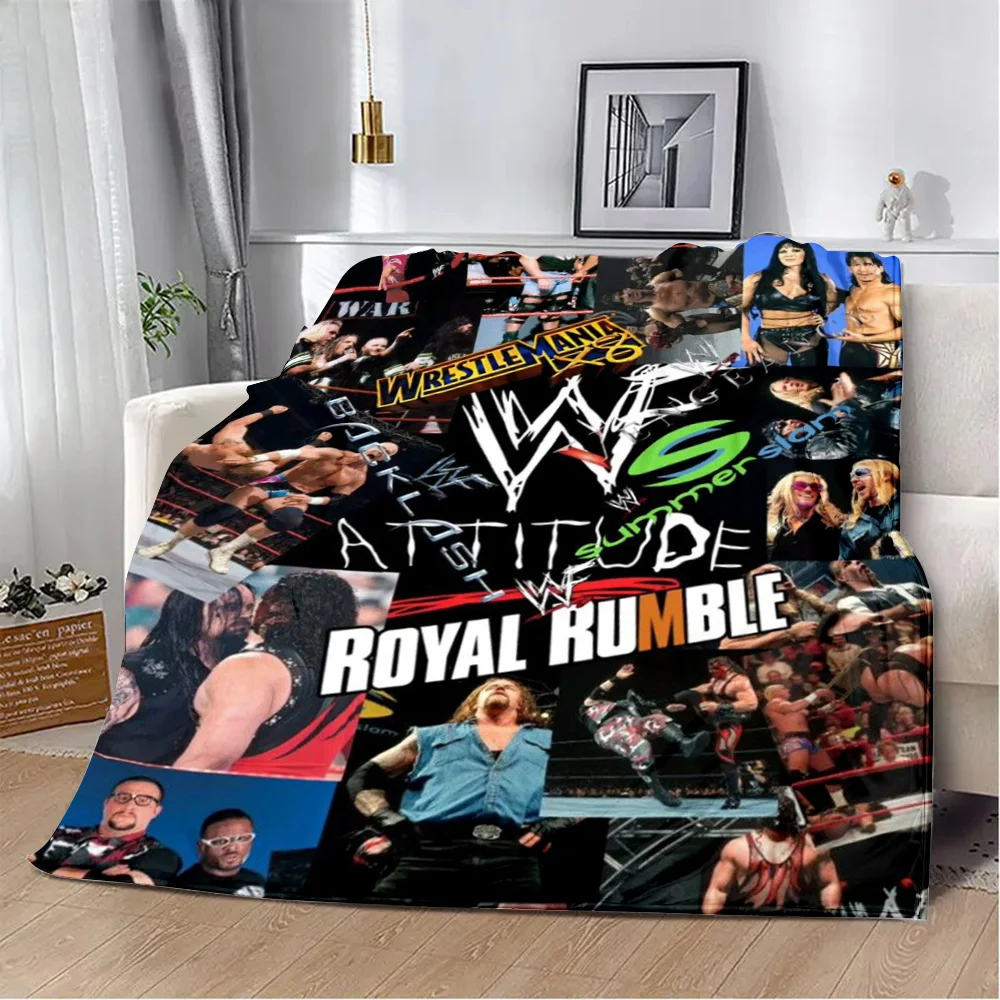 Printed Blanket Picnic Blankets Wrestling TV Warm Blanket Soft and Comfortable Blanket Home Travel Birthday Gift