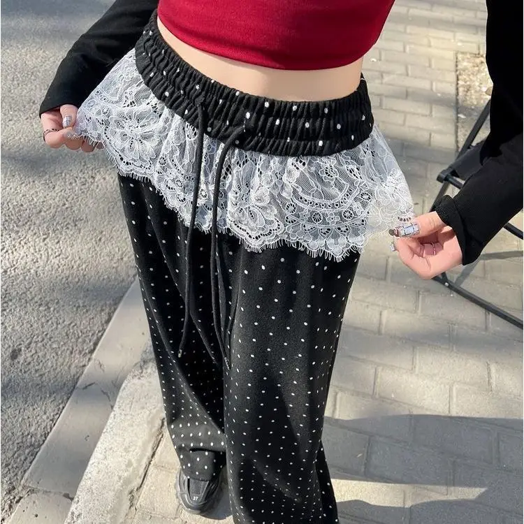 

Straight Casual Pants for Women in Spring, Summer and Autumn New Style Lazy Style High Waist Slimming Loose Wide Leg Pants
