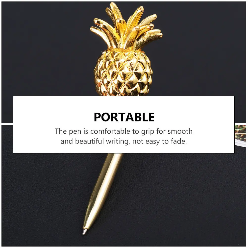 2Pcs Electroplated Gold Ballpoint Pens Luxury Smooth Writing Pen Comfort Grip Replaceable Refill Business School Office