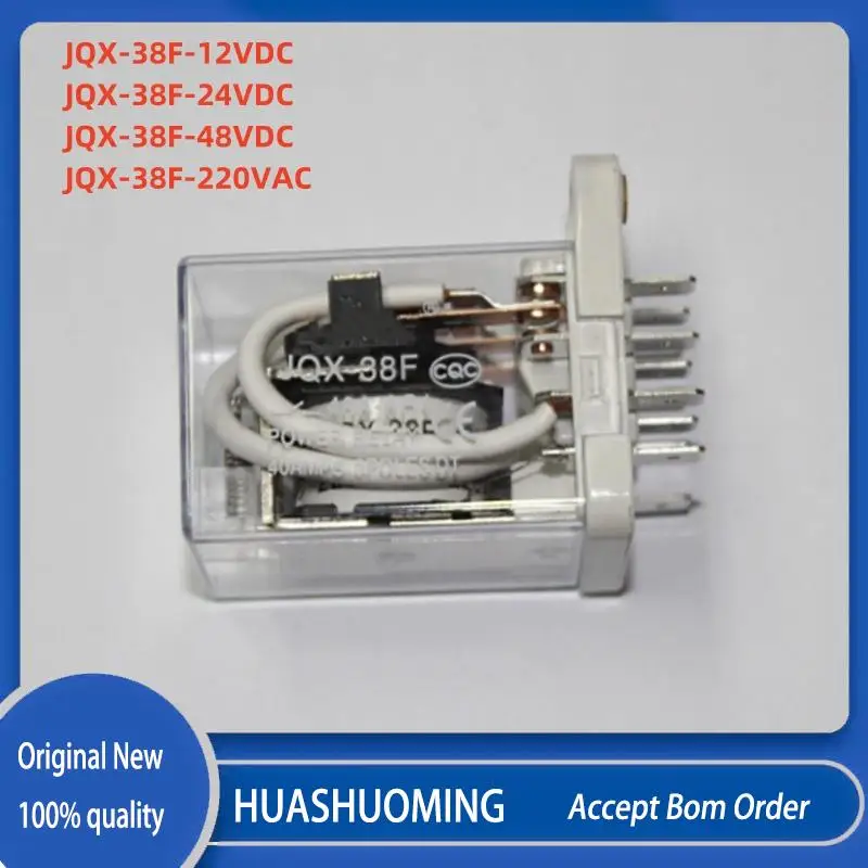 New  1PCS/Lot  JQX-38F JQX-38F-3Z DC12V 12VDC DC24V 24VDC DC48V 48VDC AC220V 220VAC 40A 11PINS