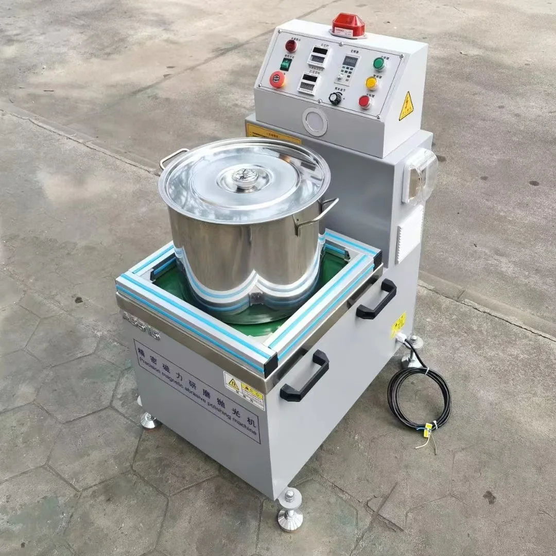 High-Efficiency Precision Magnetic Grinding Polishing Machine For Metal Deburring Brightening & Finishing-Waterproof Variable...