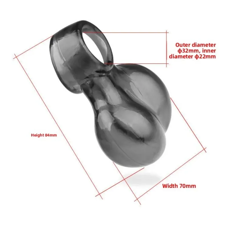 Men Chastity Cage Delay Ejaculation Penis Rings Dick Cock Ring Squeeze Ball Testicles Sack Bondage Sex Toy for Men Products 18+ view 5