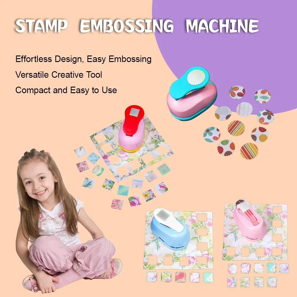 Mesin Embossing Bentuk Stempel Baru 2x1.8cm, Alat Embossing, Pembuat Lubang Stempel, Puncher Bergigi, Baru 2026 Rou J3U2