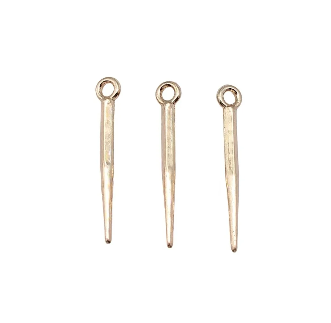 

40pcs 29x2.5mm Zinc alloy metal antiqued gold plated charm T0715 for jewelry making