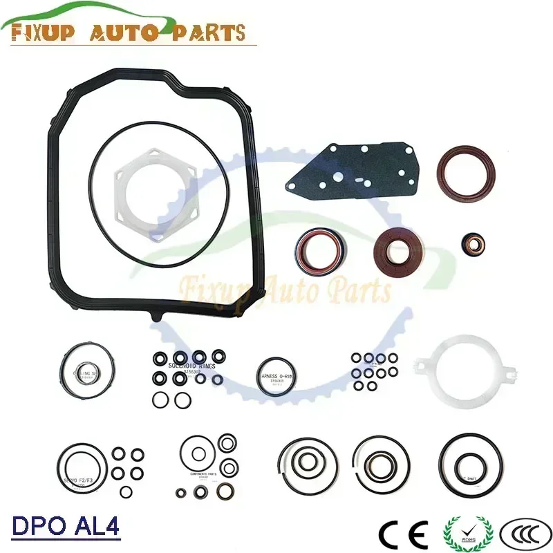 AL4 DPO Automatic Transmission Gaskets Gearbox Oil Seal Rubber O-Rings For Peugeot Citroen Renault New Washer Seals Repair Kit