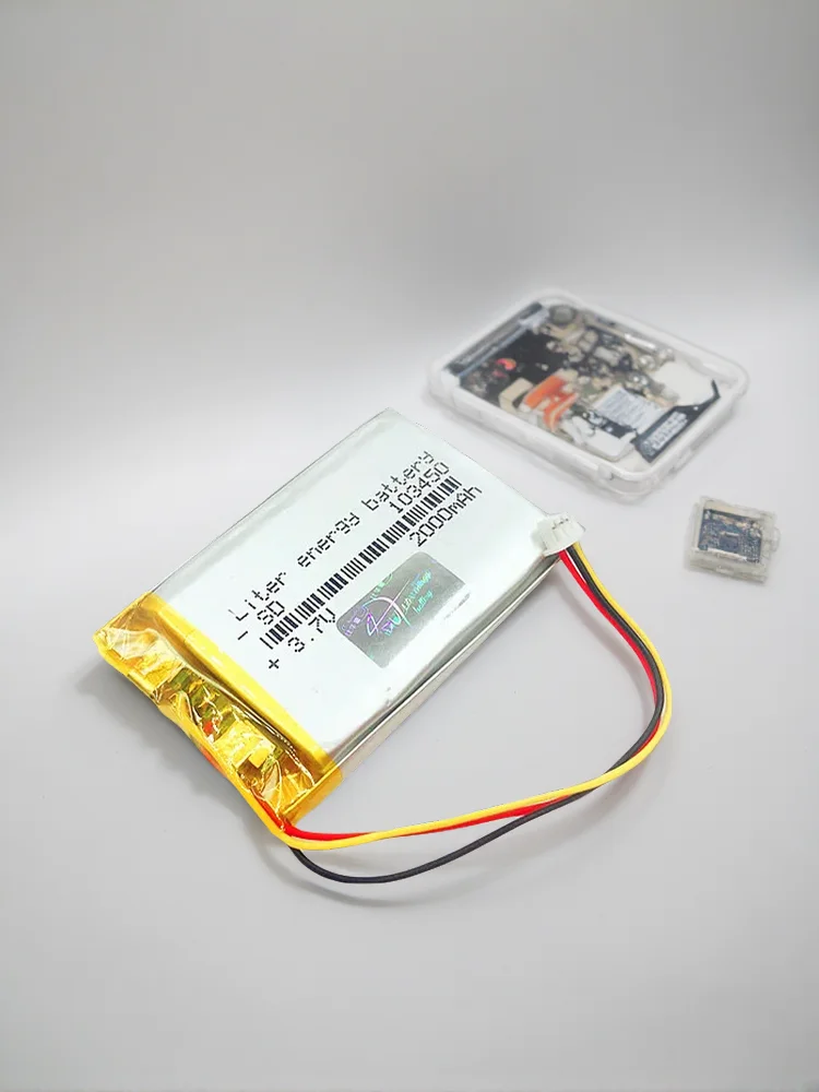 li-po 1.25mm connector 103450 3.7V 2000MAH lipo polymer lithium rechargeable battery GPS navigator DVD recorder headset e-book